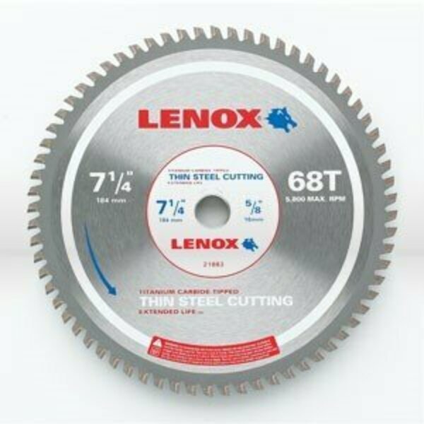 Lenox Circular Saw Blade, 7-1/4in. 68T CIRCULAR BLADE-STEEL LEN21883